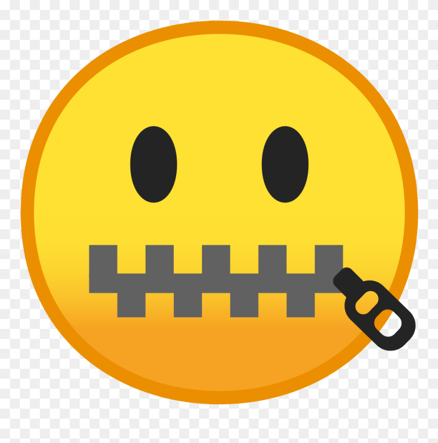 Zipper Clipart Mouth - 🤐 Emoji - Png Download