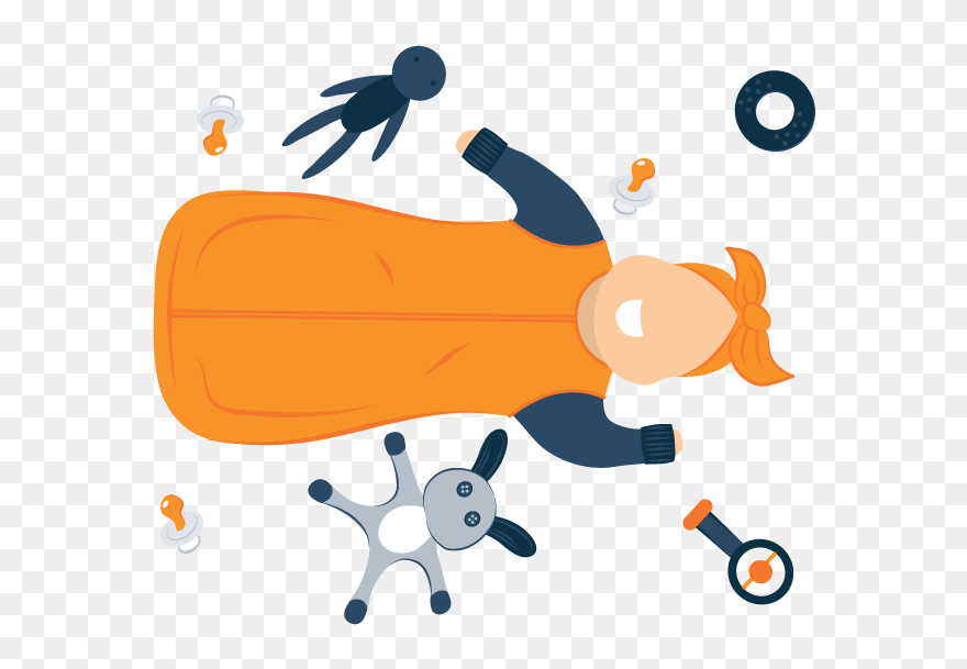 Illustration Of A Baby In Sleep Sack - Making A Difference Baby Graphic Clipart