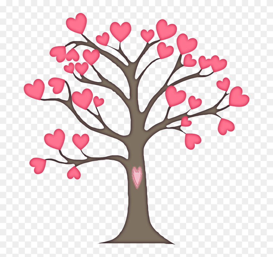 Tree Business Marketing Clip Art - Transparent Heart Tree Clipart - Png Download