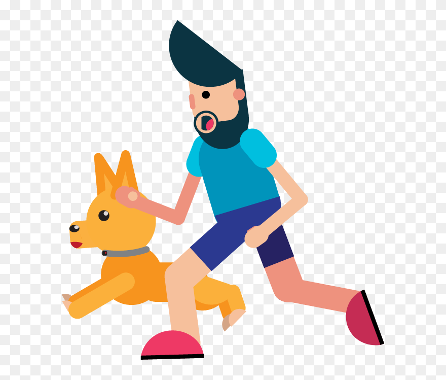 Transparent Cute Dog House Clipart - Cartoon Animals Hunting Humans - Png Download