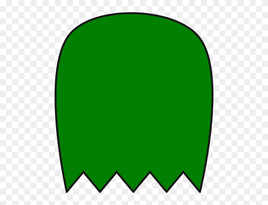 Green Pacman Ghost Svg Clip Arts - Pacman Ghost No Eyes - Png Download