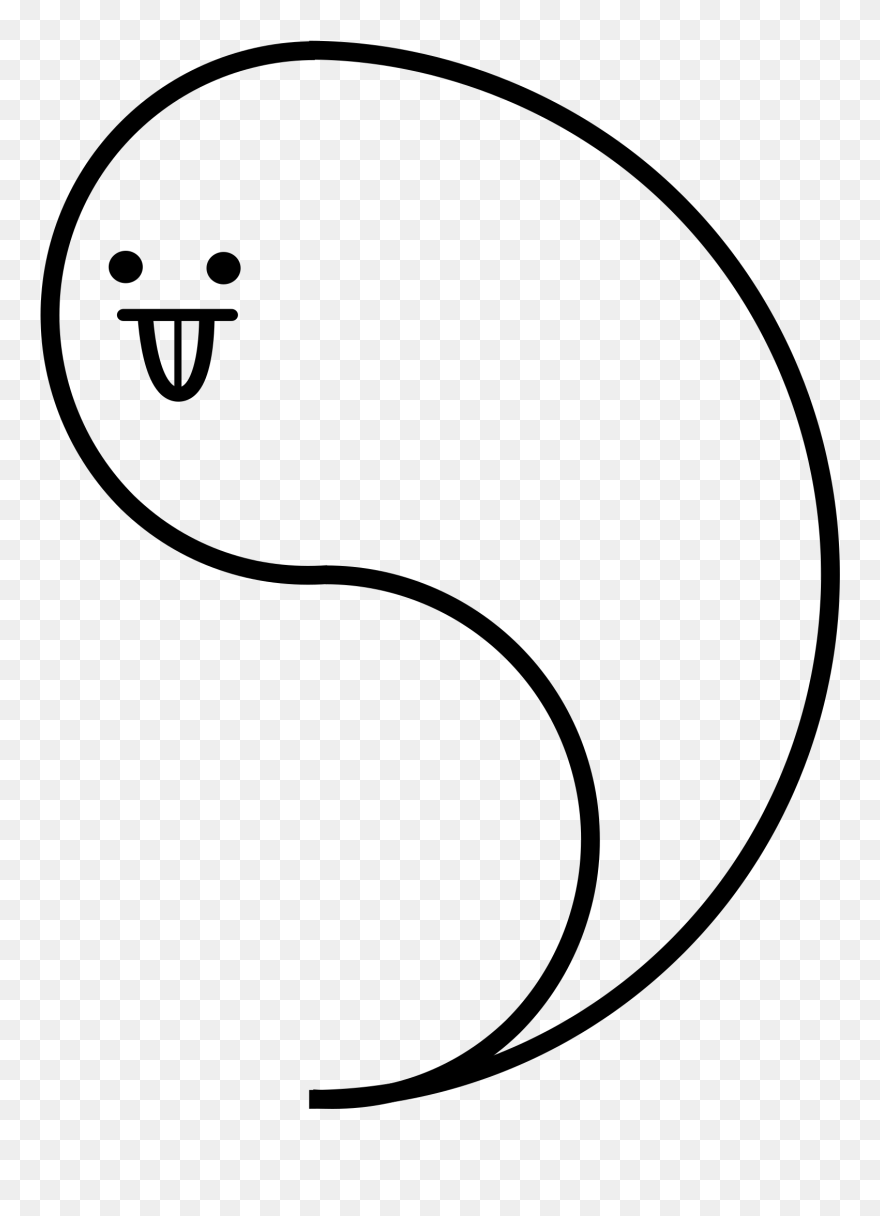 Ghost Clip Simple - Ghosts Cartoon Drawing Step By Step - Png Download