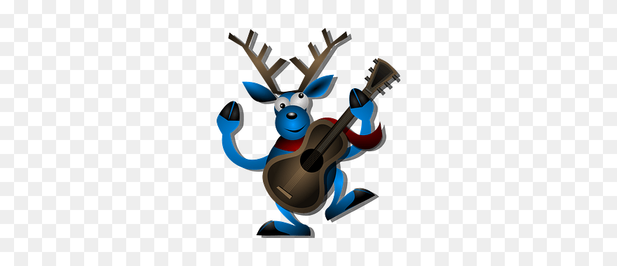 Deer Dancing Reindeer Clipart - Png Download