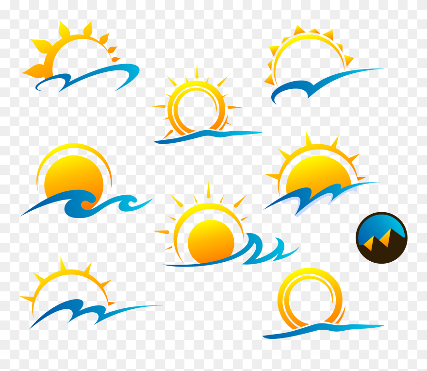 Euclidean Sun Vector Logo Free Clipart Hq Clipart - Free Vector Sun Logo - Png Download