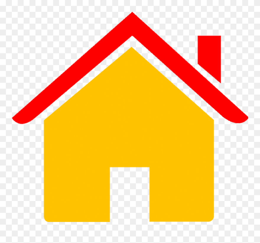 House Icon Png Square Orange Clipart