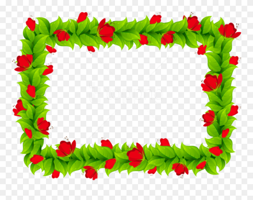 Free Png Download Floral Border Frame Clipart Png Photo - Background Flower Border Frame Design Transparent Png