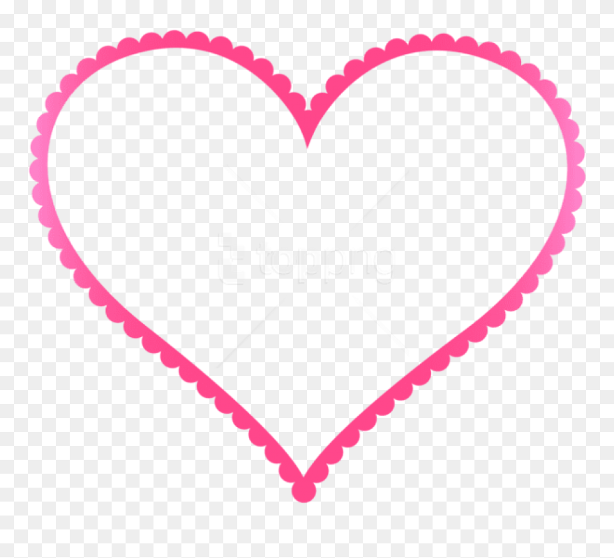 Free Png Download Pink Heart Border Frame Clipart Png - Border Pink Heart Clipart Transparent Png