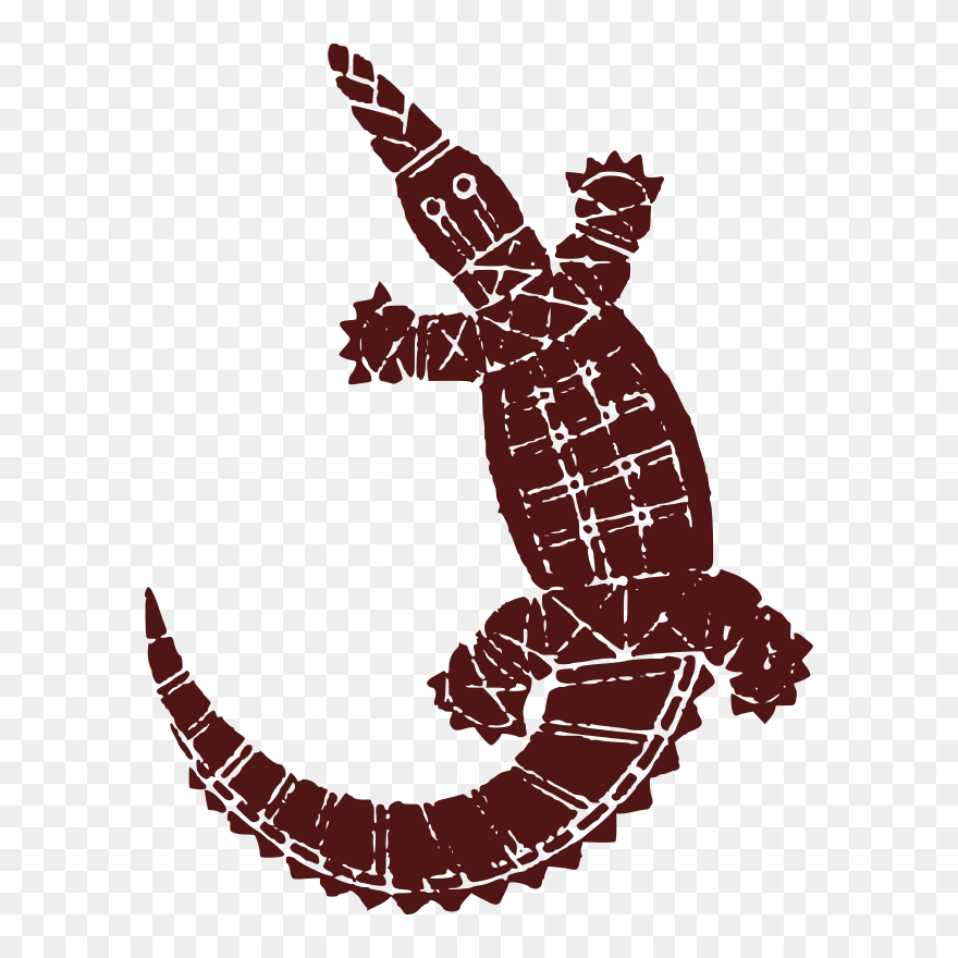 Aboriginal Crocodile - Free Aboriginal Clip Art - Png Download