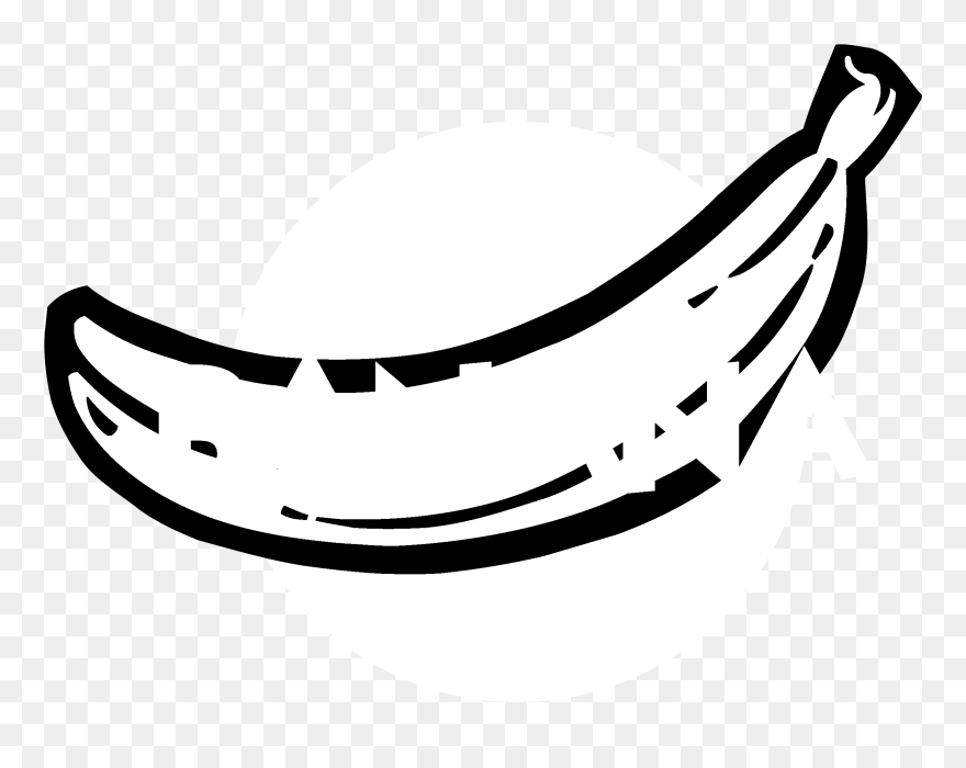 Banana Beach Bar 01 Logo Black And White - Clip Art Bananas Black And White - Png Download