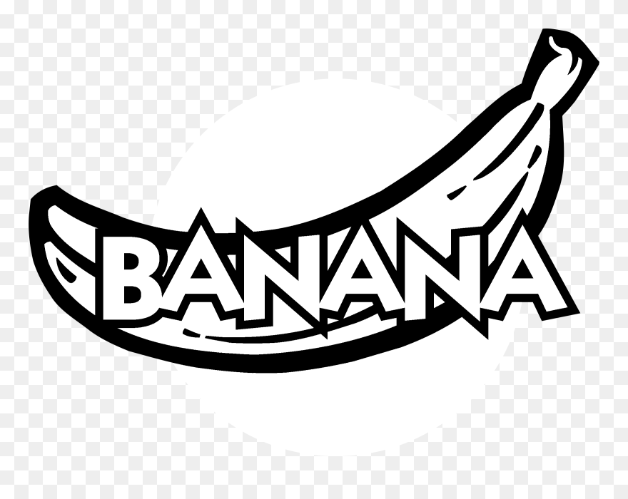 Banana Logo Black And White - Clip Art Bananas Black And White - Png Download