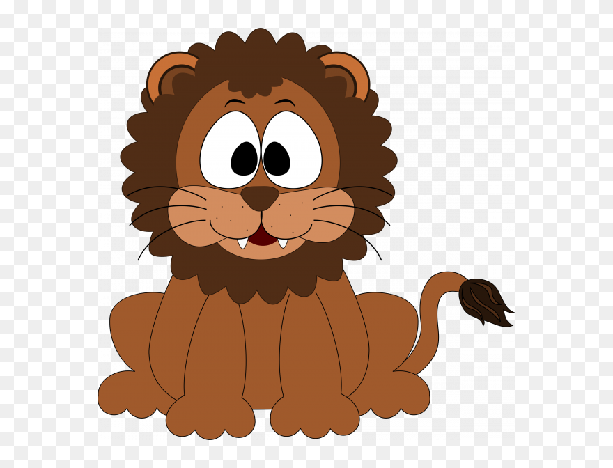 Brown Lion Cartoon Clipart