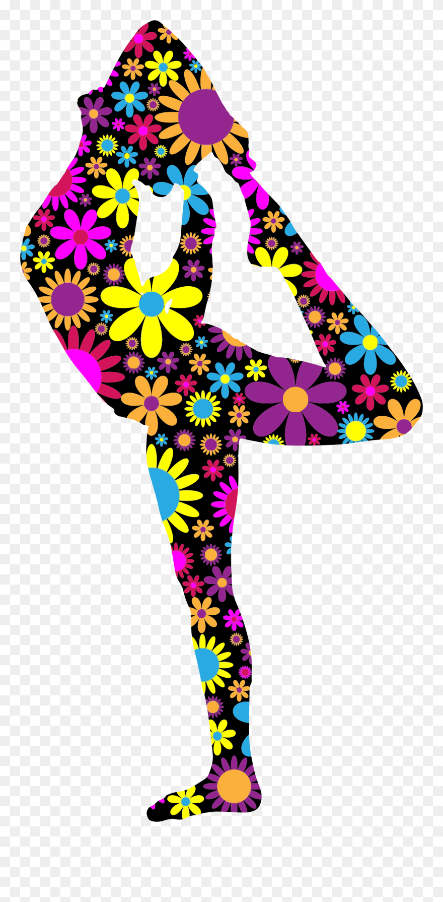 Clipart - Female Yoga Pose Clipart - Png Download