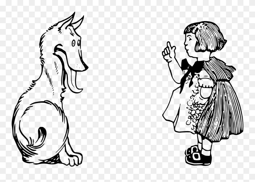 Emotion,art,monochrome Photography - Black And White Red Riding Hood Clipart - Png Download