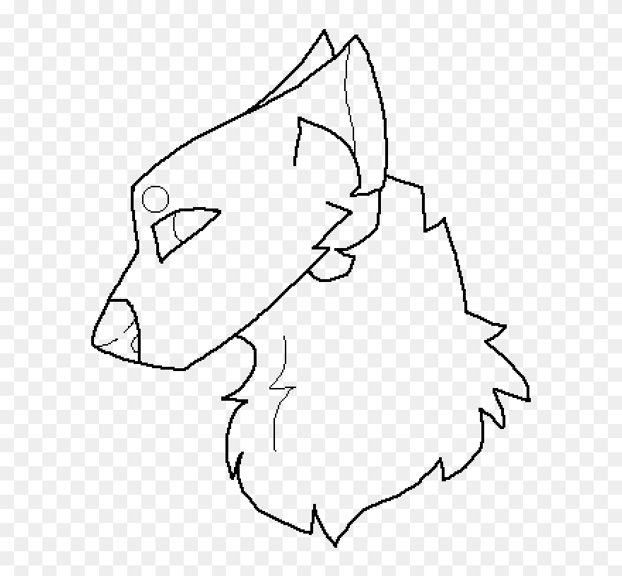 Wolf Head Base - Wolf Head Base Drawing Clipart
