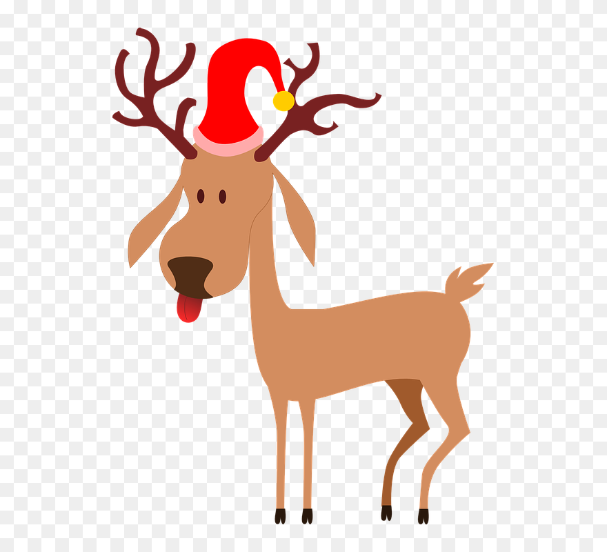 Renne De Noel Dessin Couleur Clipart