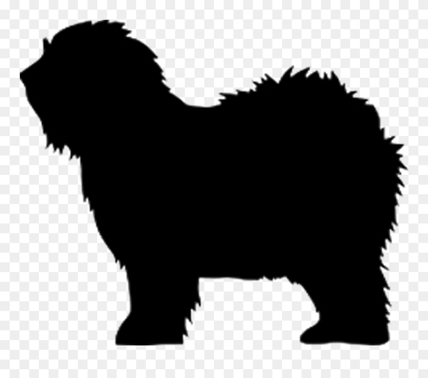 Old English Sheepdog Clipart Newfoundland Cross - Old English Sheepdog Silhouette - Png Download