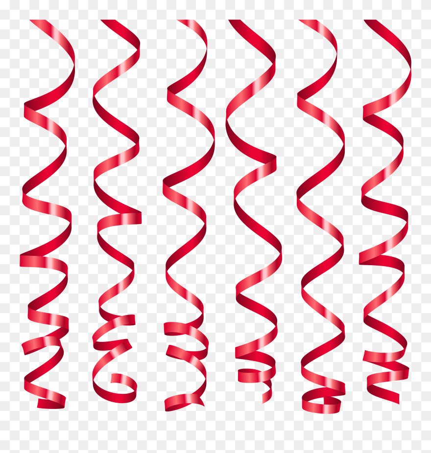 Transparent Ribbon Png Images - Red Curly Ribbon Png Clipart