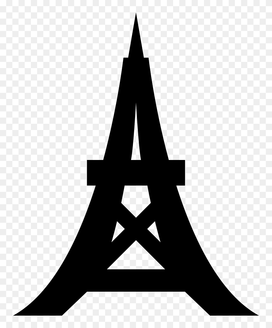 Eiffel Tower - Logo Paris Hitam Putih Clipart