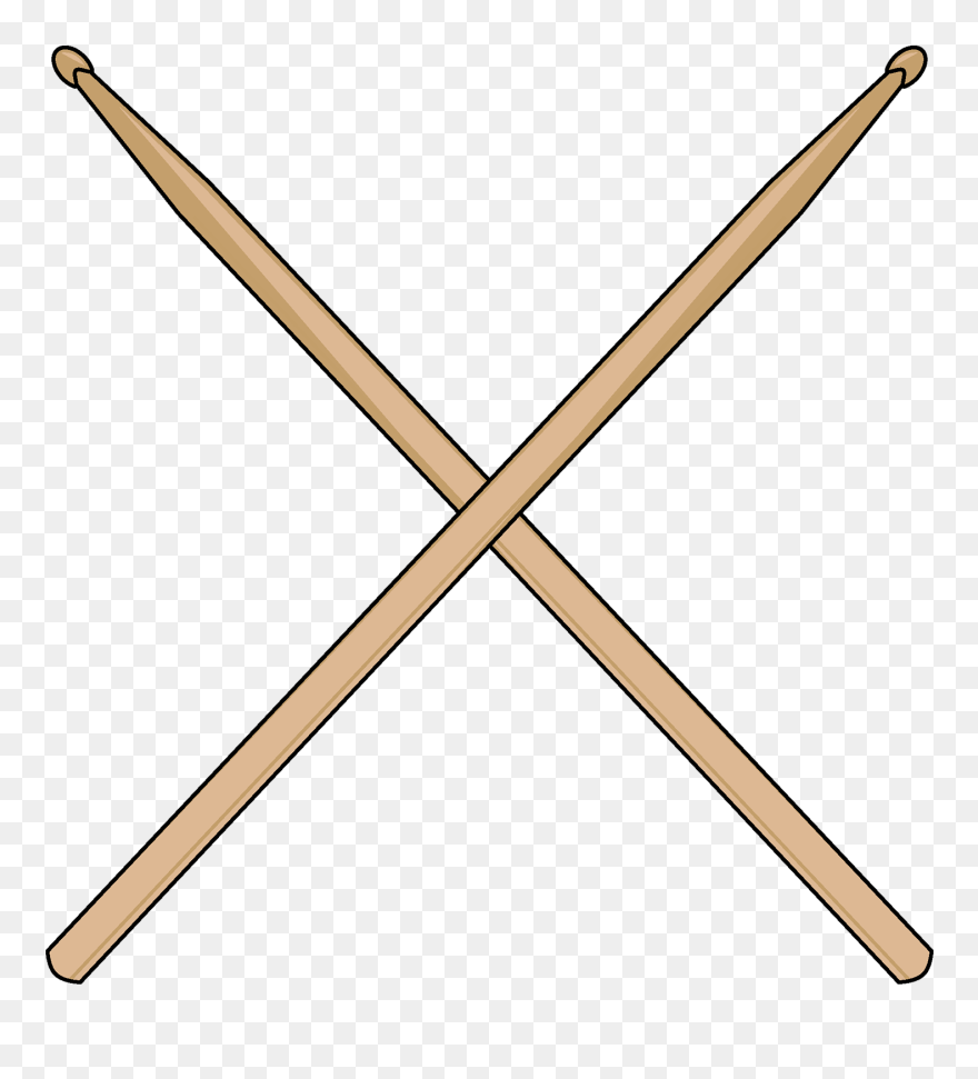 Product Design Drum Sticks & Brushes Line Angle - Benh Vien Da Khoa Trung Uong Can Tho Clipart