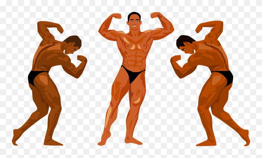 Bodybuilding Competition Clipart - Barechested - Png Download