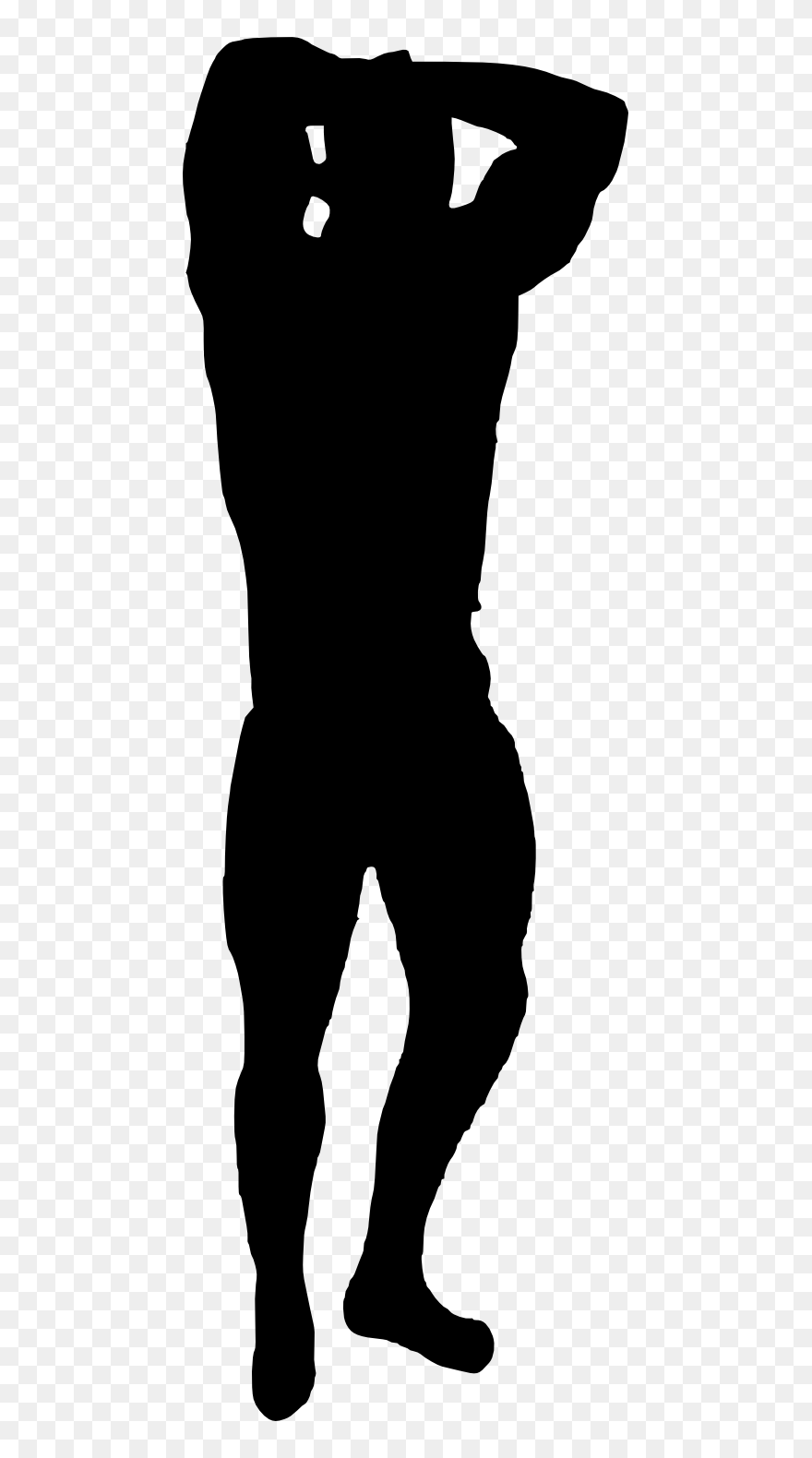 Bodybuilder, Muscle Man Body Builder Silhouette Png - Body Builder Shadow Png Clipart