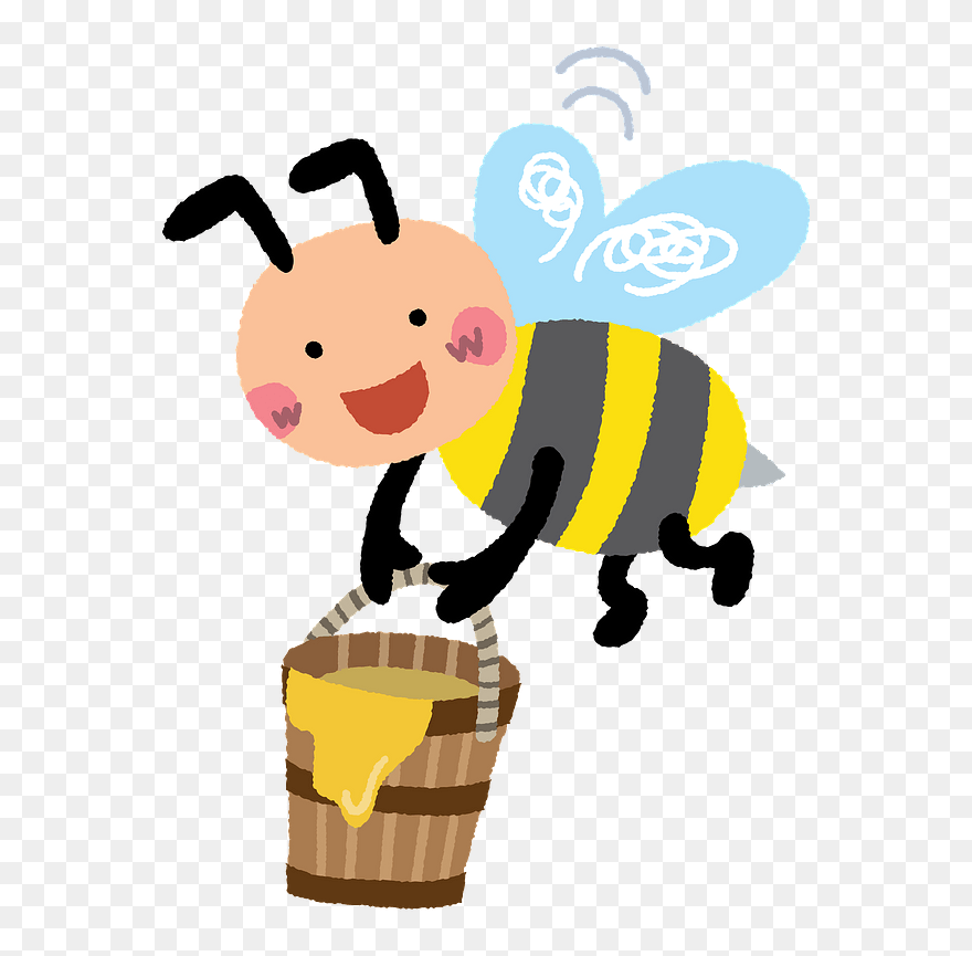 Honey Bee Insect Clipart - 花 の 蜜 イラスト - Png Download