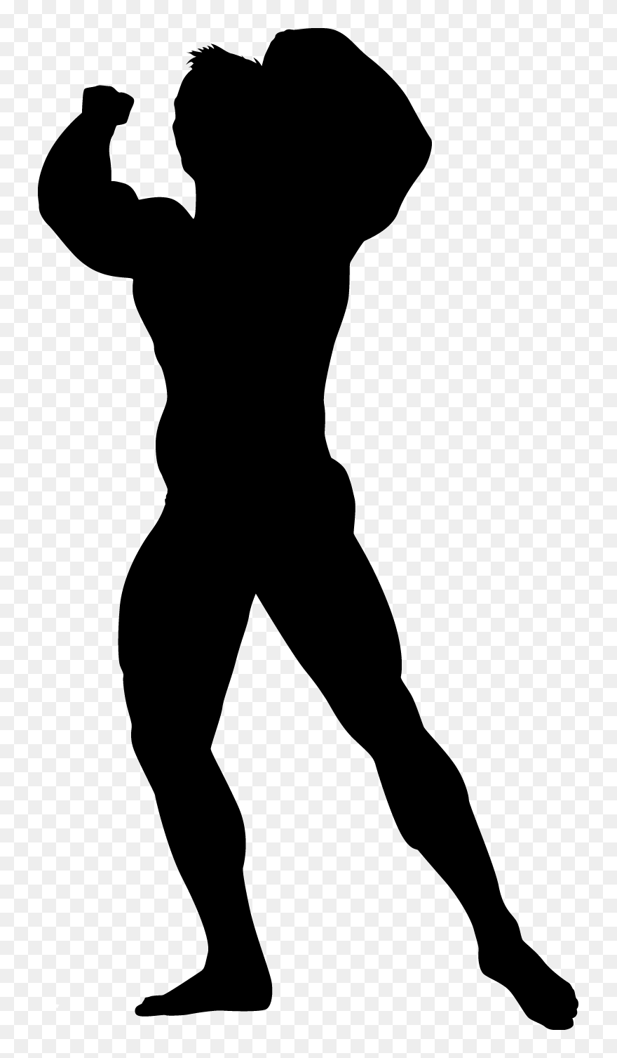 Body Building Png - Silhouette Clipart