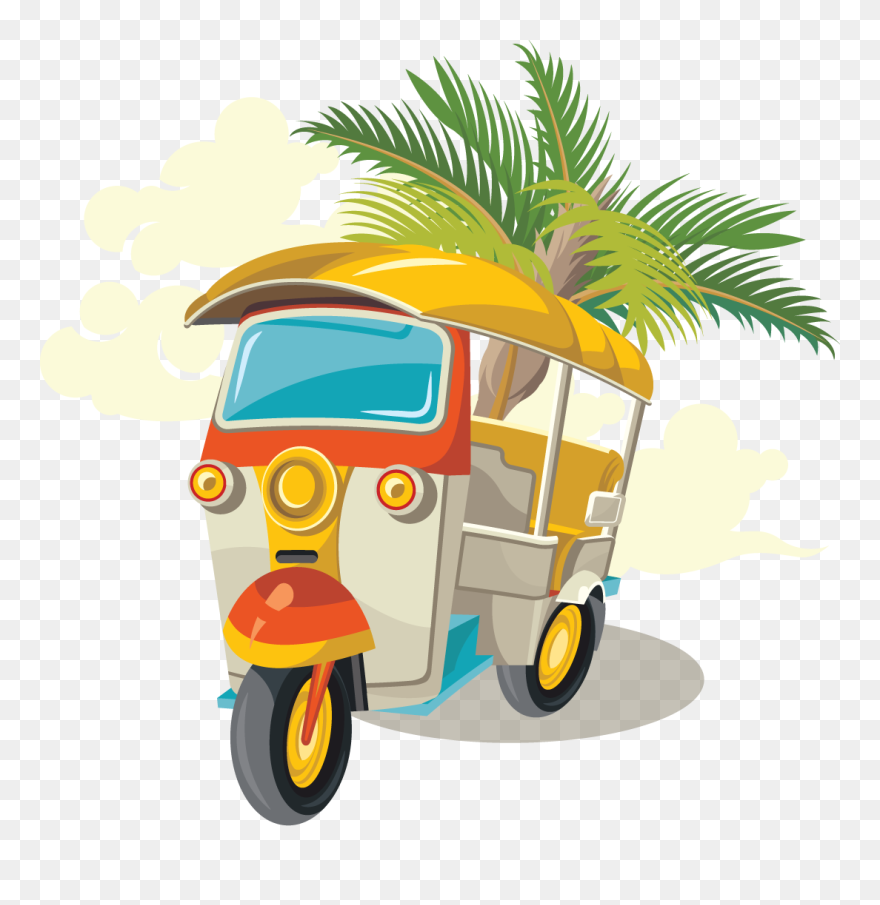 Tuk Tuk Illustration - Illustration Clipart