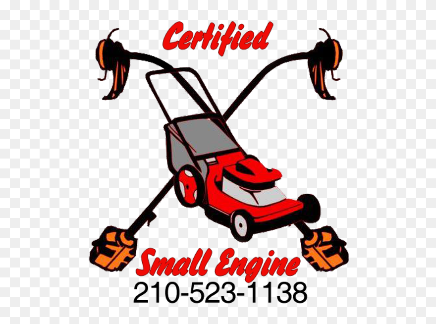Certified Small Engine Repair - Lawn Care Repair Man Clipart