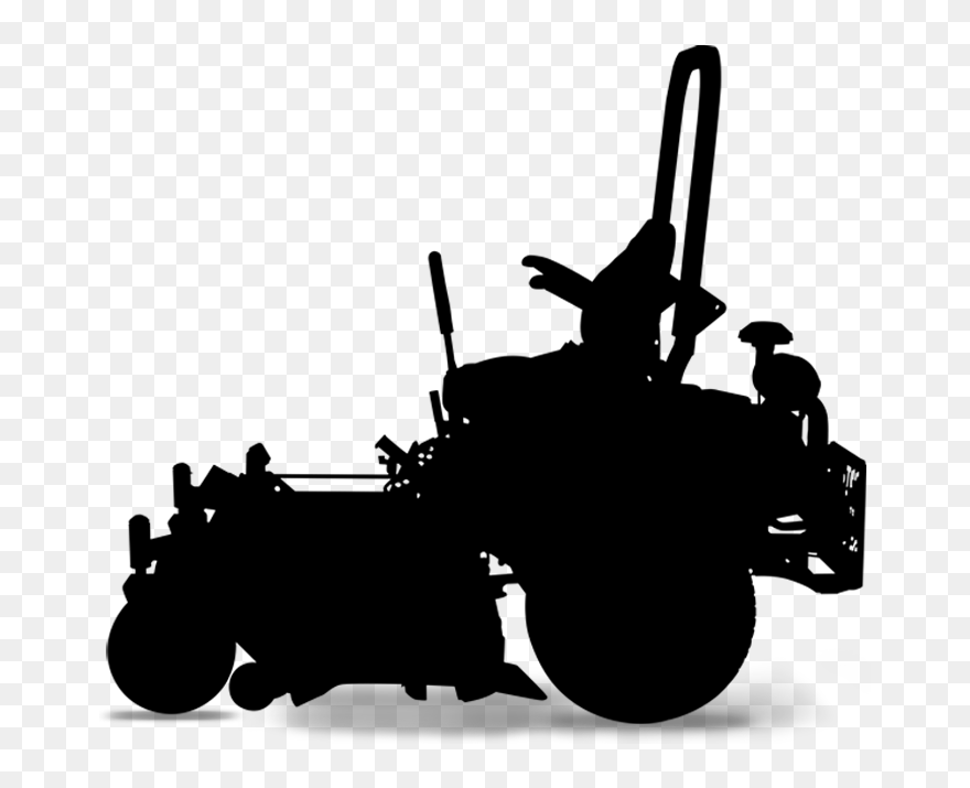 Transparent Lawn Mower Clipart Png - Zero Turn Lawn Mower Silhouette