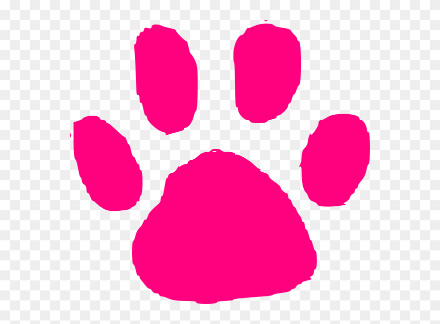 Barbie Clipart Print - Pink Paw Print Clip Art - Png Download