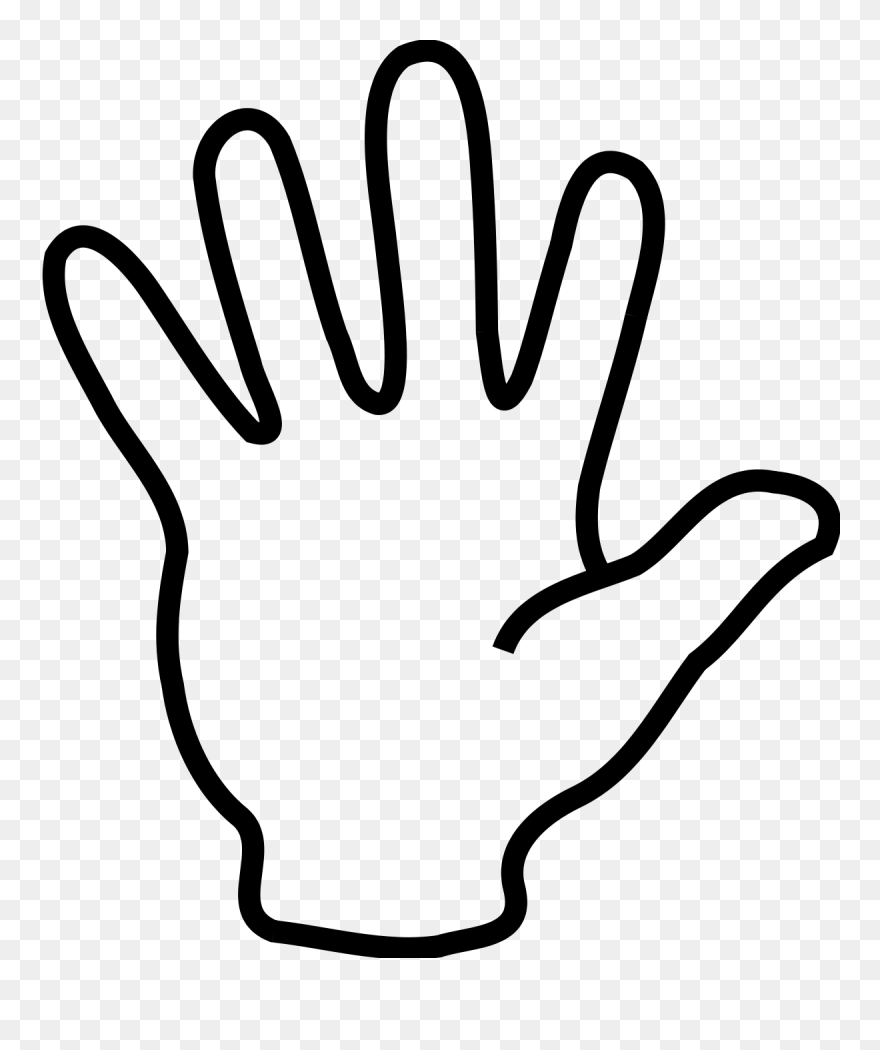 Svg ויקיפדיה - 5 Fingers Up Clipart - Png Download