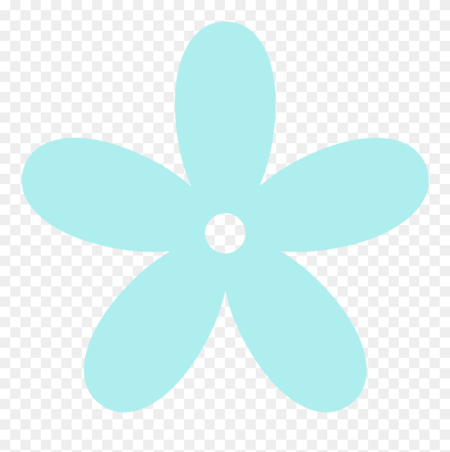 Light Blue Flowers Clipart , Png Download - Clipart Mint Colored Flowers Transparent Png