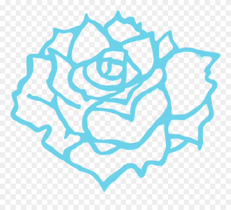 Rose Clip Art Black And White - Png Download