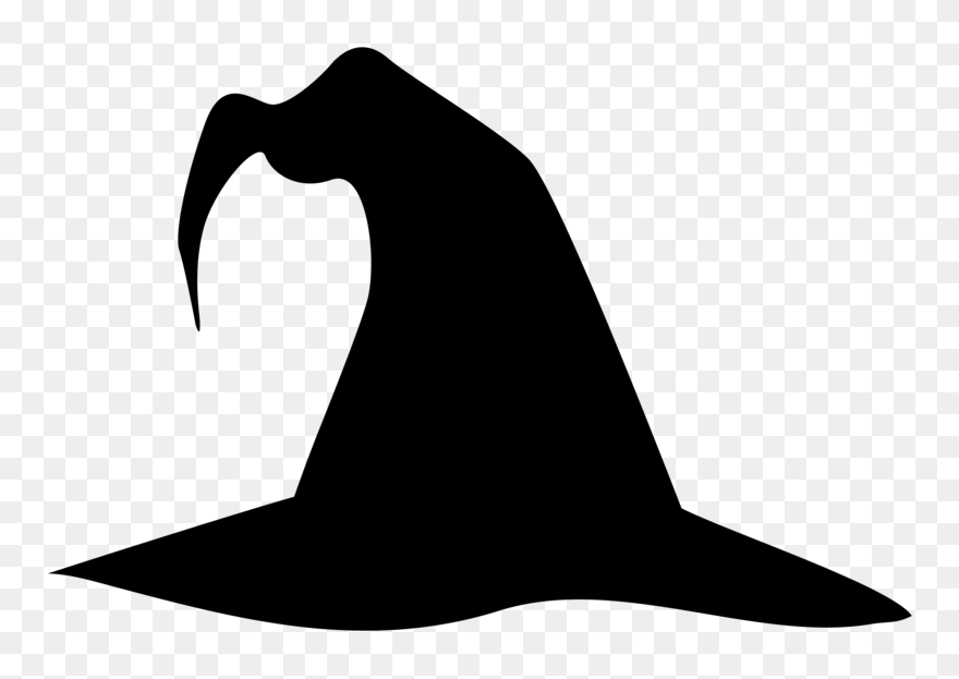 Silhouette Witch Hat Clipart - Png Download