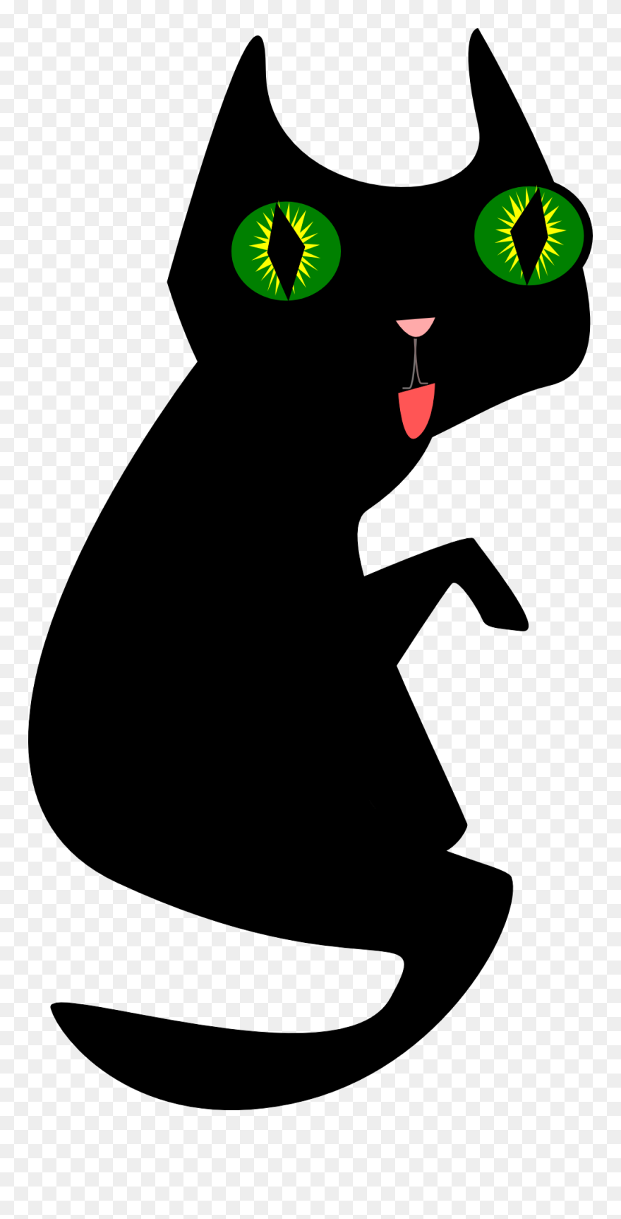 قطة سوداء كرتون Clipart