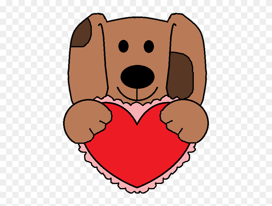 Valentine Dog Clipart Jpg Freeuse Download Valentine - Png Download