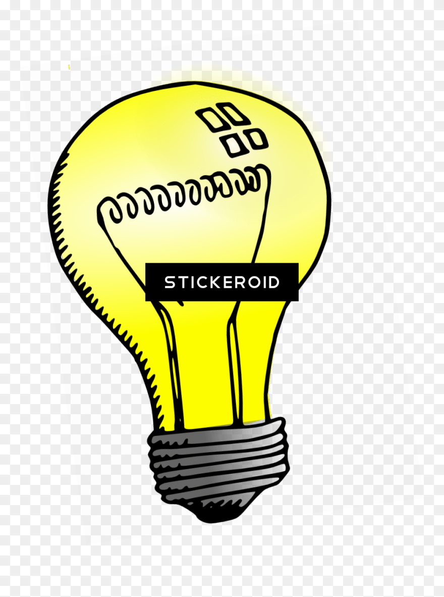 Light Bulb Drawing - Incandescent Light Bulb Clipart - Png Download
