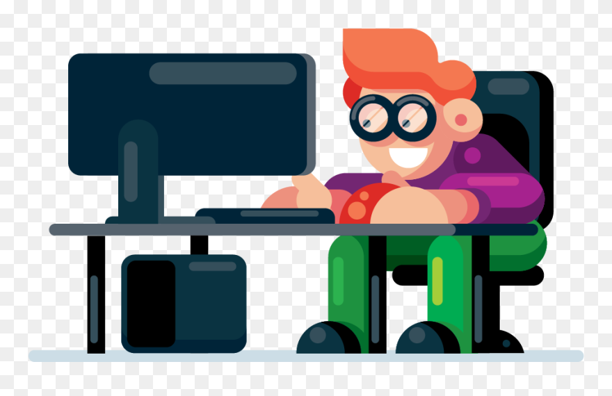 Flat Design Character Computer Clipart