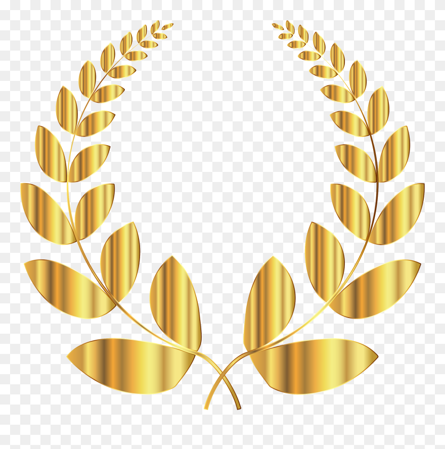 Gold Laurel No Background - Laurel Wreath Greece Gold Clipart