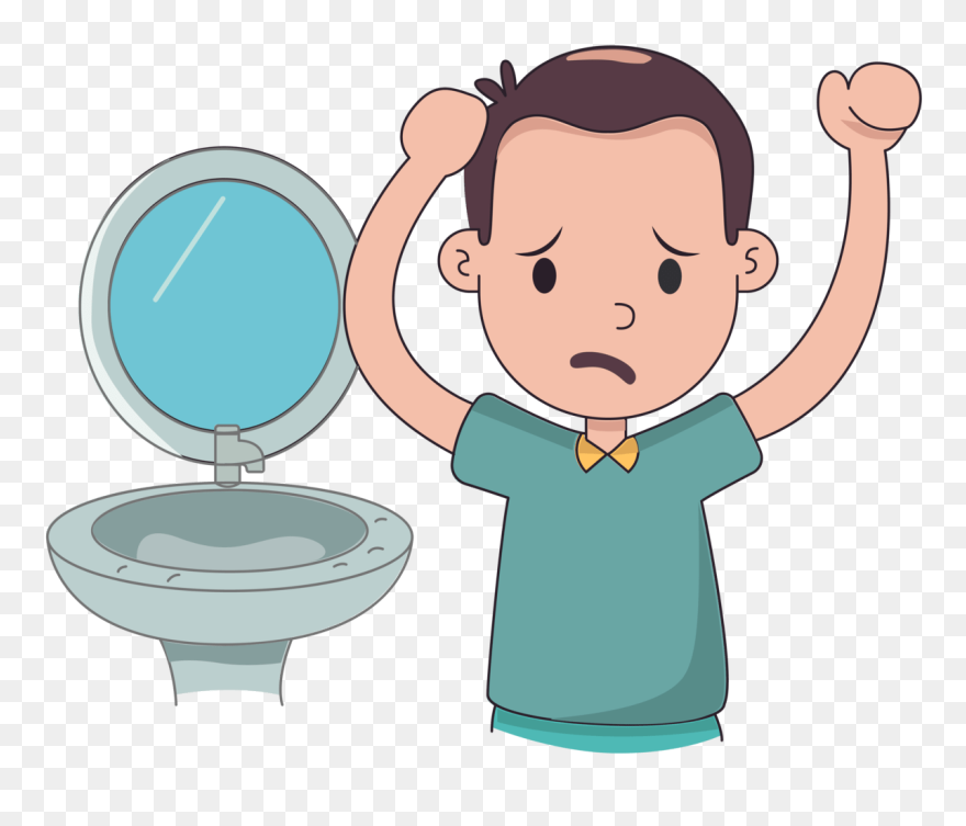 Hair Loss - Cartoon Clipart