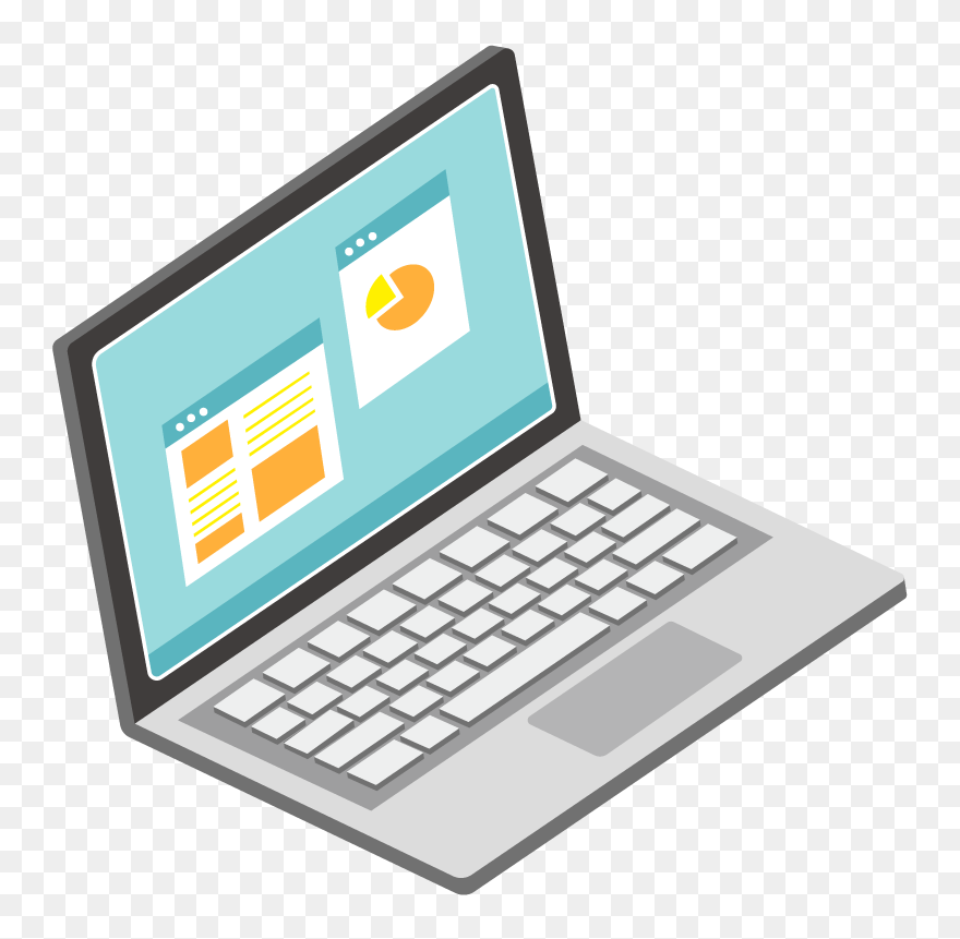 Flat Vector Png Download - Vector Laptop Icon Png Clipart