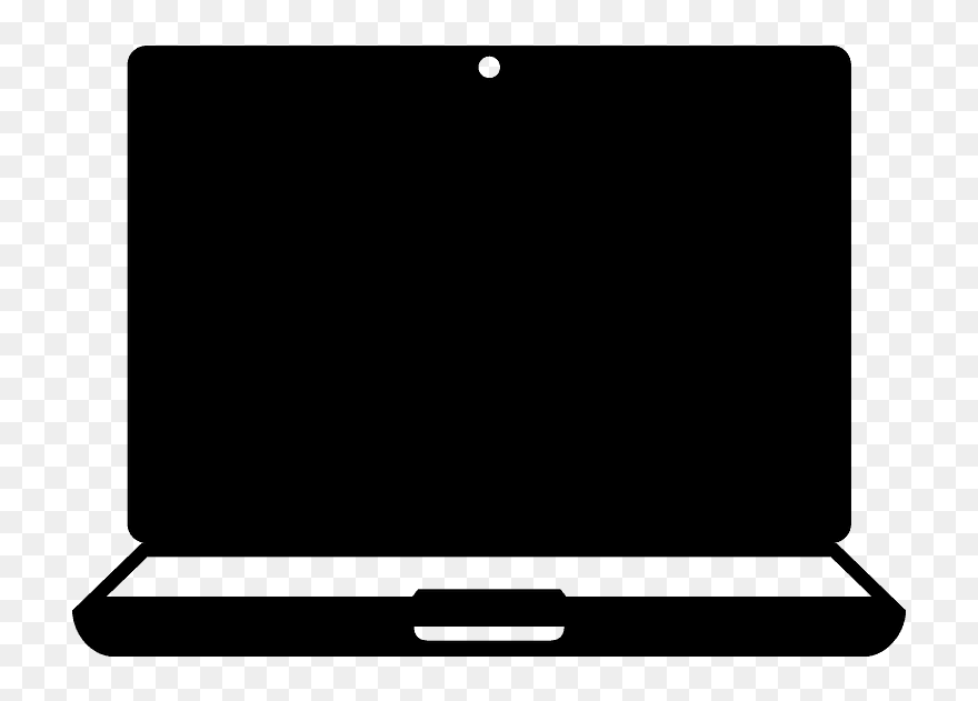 Laptop Emoji Clipart - Laptop Emoji Black And White - Png Download
