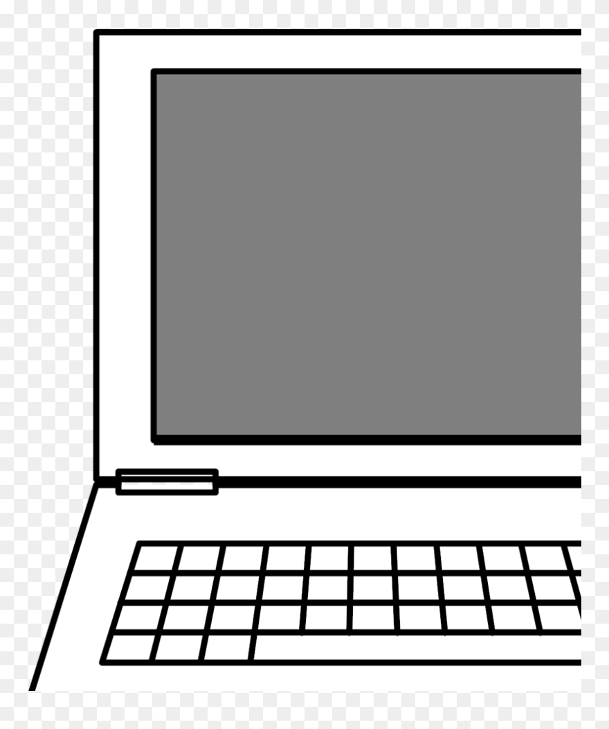 Simple Drawing Of A Computer Clipart