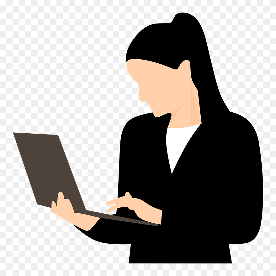 Student With The Laptop Clipart - Upsc Application Form 2020 - Png Download
