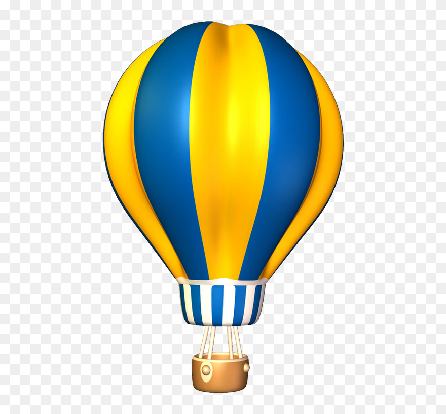 Blue And Yellow Air Balloons Clipart Png Transparent Png
