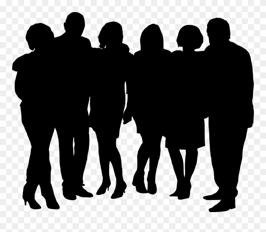 Community Clipart Silhouette - Group People Silhouette Png Transparent Png