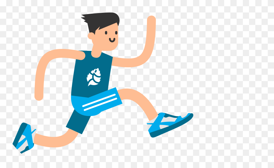 Clipart Sports Long Jump - Kid Running Transparent Background - Png Download