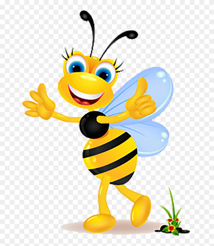 Clipart Bee Insect - Cartoon Cute Cartoon Bee Clipart Png Transparent Png