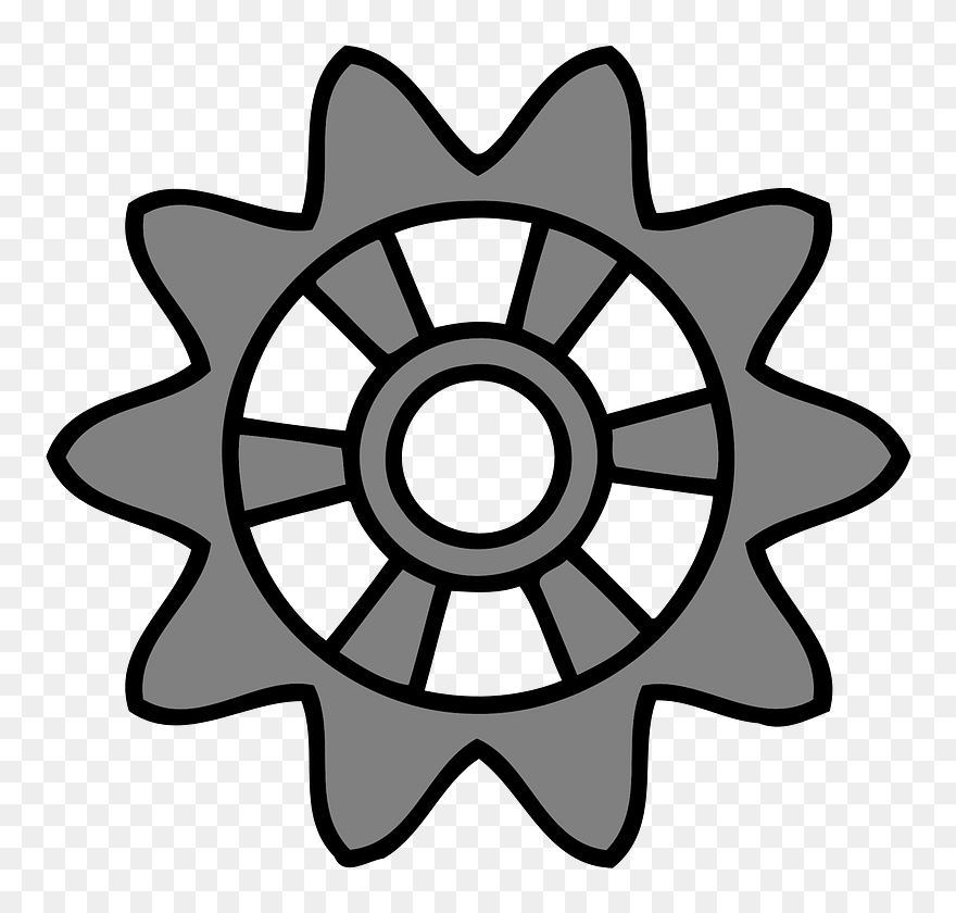 Gears Type2 Teeth10 Clipart - App With Circle Logo - Png Download